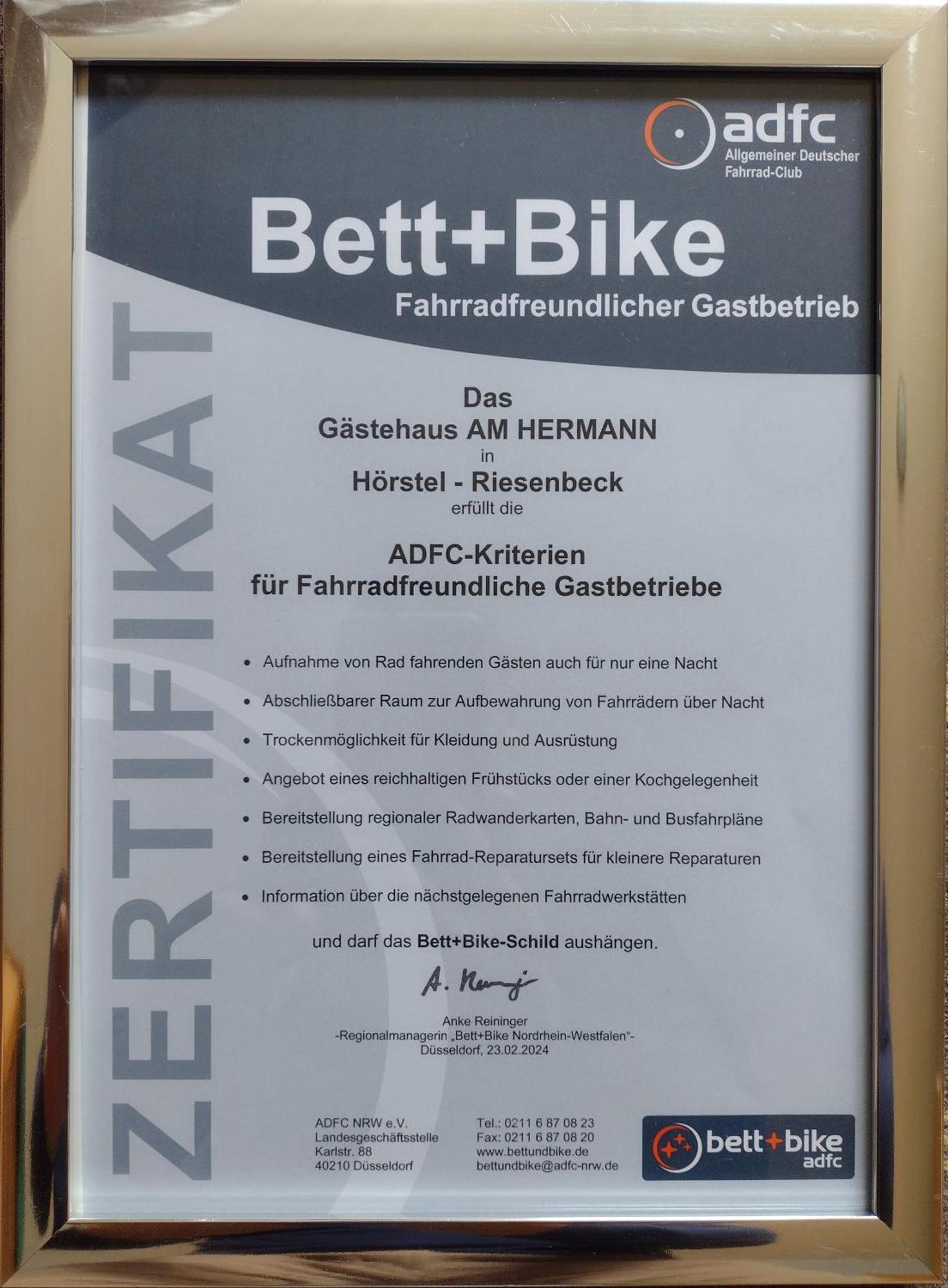 Gaestehaus Am Hermann Hörstel Zewnętrze zdjęcie